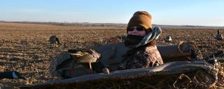 Youth hunting waterfowl